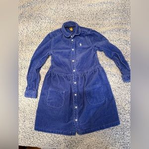 Polo by Ralph Lauren Blue Corduroy girl’s dress size 6x
